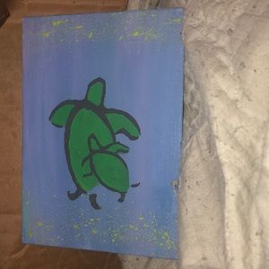 Mother and child turtle painting